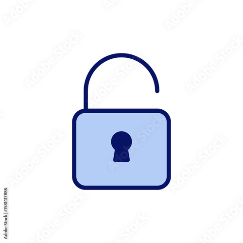Unlock icon vector. Unlock sign and symbol. unlocked padlock icon