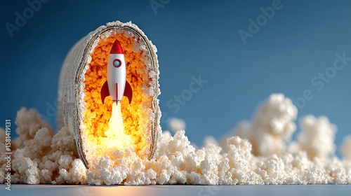 Rocket launching from popcorn
