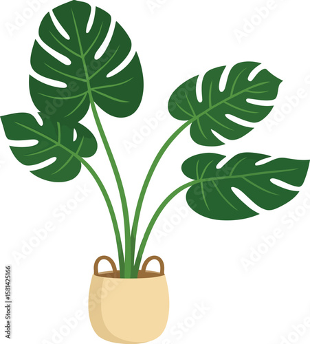 AI vector design in EPS format featuring a stylish potted Monstera plant. Perfect for home decor, eco projects, or modern prints. Add a touch of green elegance—download and get inspired today! 🌿
