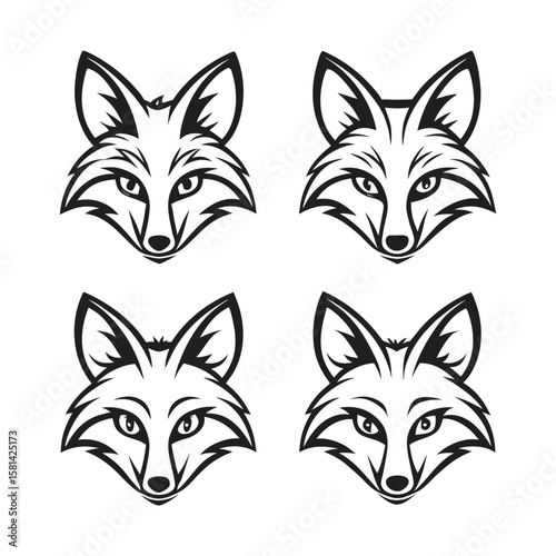 Owl Face Silhouette Bundle
