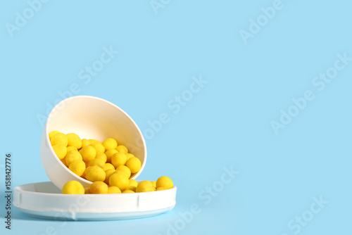 Bowl with cheese coated pea...