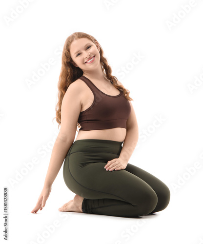 Sporty redhead body positiv...