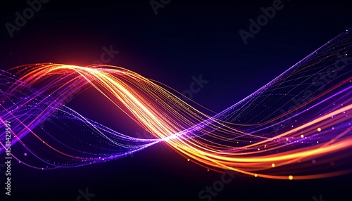 Abstract swirling light trails