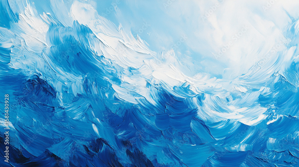 custom made wallpaper toronto digitalPastel-themed abstract oil painting with soft ice blue, sky blue, and white tones. Features fluid brushstroke textures and a contemporary pattern. Ideal as a modern artistic wallpaper or backdrop.