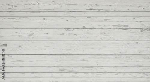 Distressed White Wood Planks: Rustic Texture with Weathered Paint
