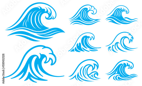 Wave Tide Ocean Sea Beach Travel Outdoor Swirl Swoosh Whirl DIY Gift Doodle Clipart Shape
