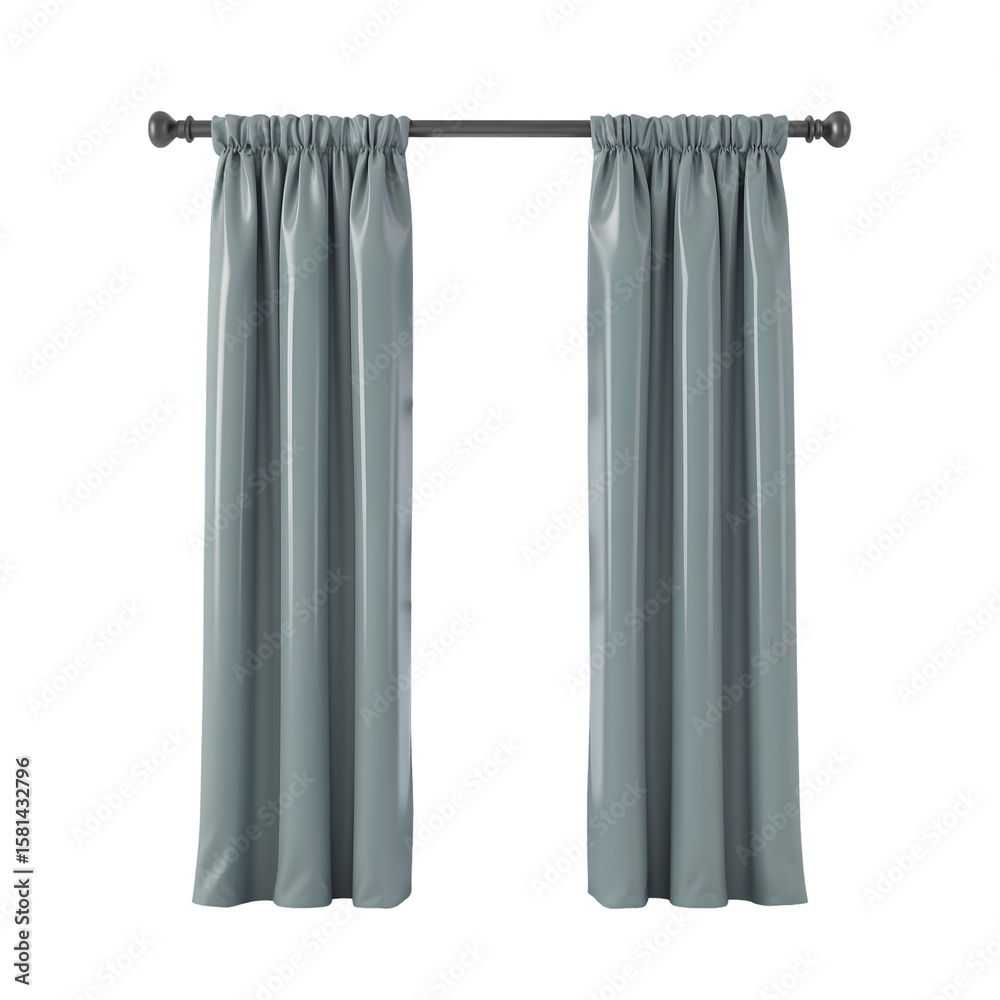 Elegant gray curtains perfectly draped, enhancing a modern room's ambiance. Elegant gray curtains perfectly draped, enhancing a modern room's ambiance.