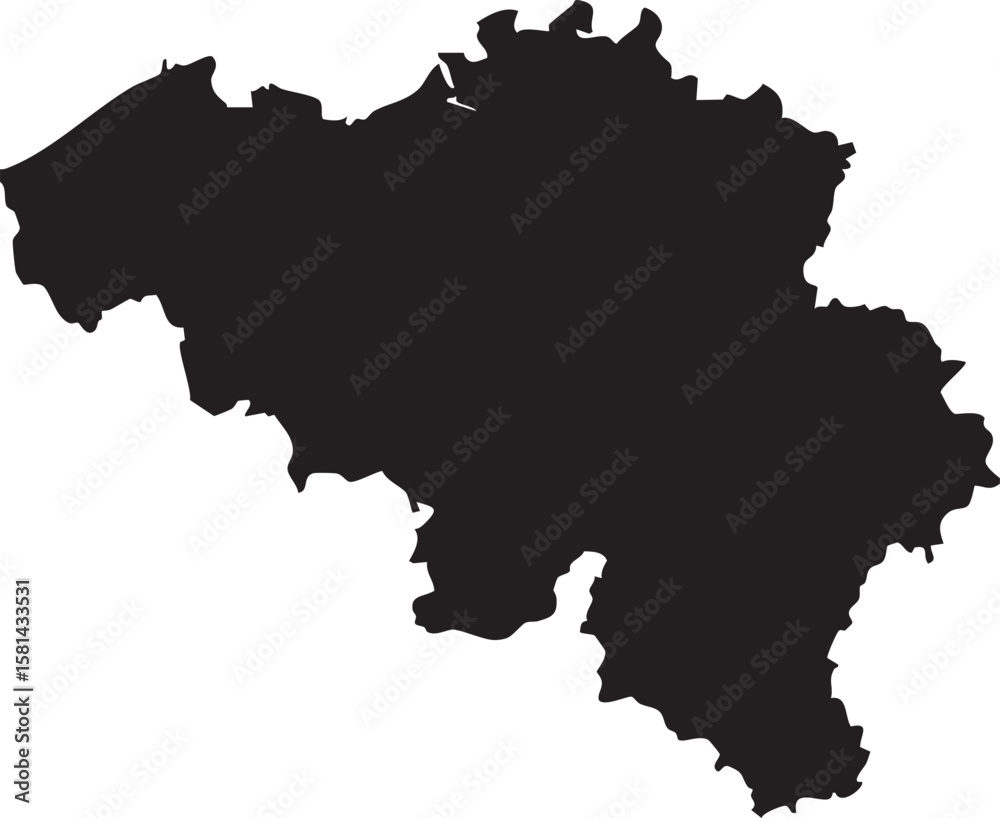 Obraz premium Vector Map of Belgium