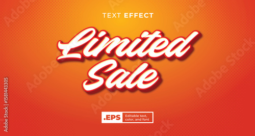 Promotion editable text style effect illustrator. buy 1 get 1, flash sale, big sale, special price, limited sal, year end sale, special discount