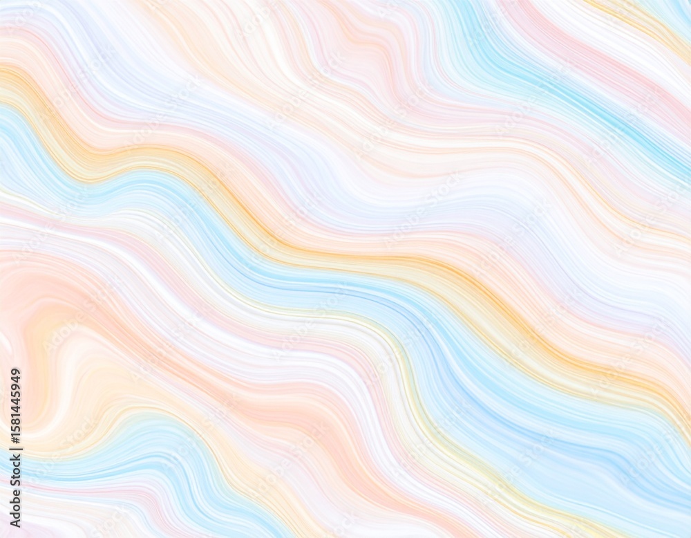 Fototapeta premium Colorful fluid marble texture background in pastel tones, seamless pattern, high resolution