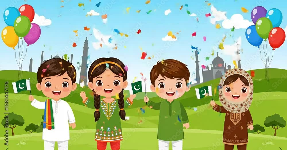 Animated Fighter Jets Creating Pakistan Flag with Smoke | 14 August Independence Day Tribute