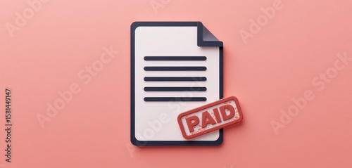 A clean white document icon with dark lines of text features a bold red 