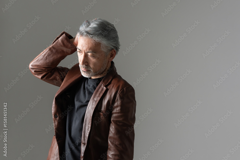 Fototapeta premium 男性 ヘアセット