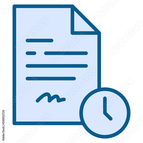 Contract Time Icon Element For Design