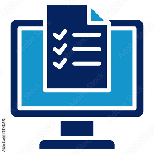 Online Task Icon Element For Design