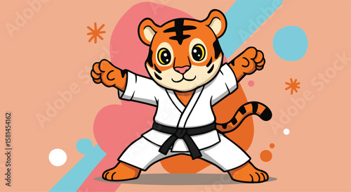 Happy Karate Tiger Cub


