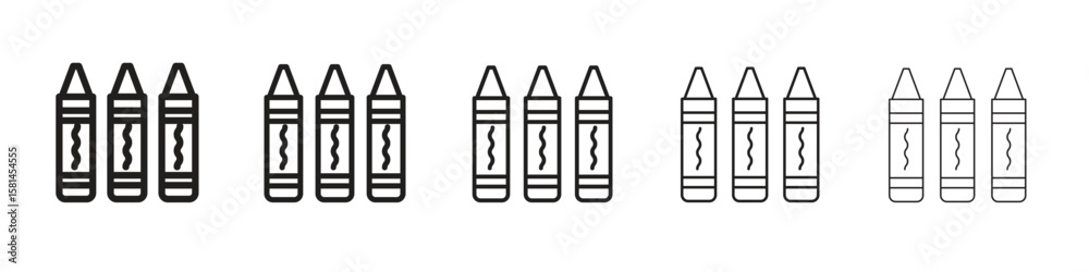 Fototapeta premium Crayon icon simple editable stroke series pack. eps10
