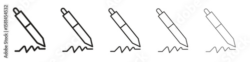 Write icon simple editable stroke series pack. eps10