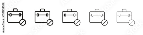 Unemployment icon simple editable stroke series pack. eps10