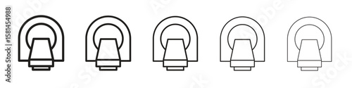 Tomography icon simple editable stroke series pack. eps10