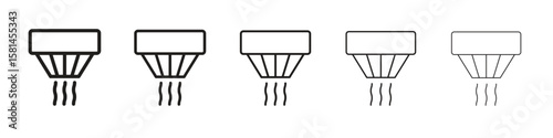 Smoke detector icon simple editable stroke series pack. eps10
