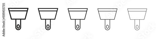 Putty knife icon simple editable stroke series pack. eps10