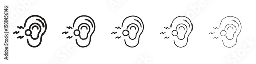 Otitis icon simple editable stroke series pack. eps10
