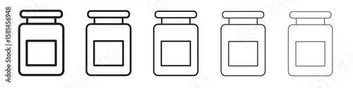 Jar icon simple editable stroke series pack. eps10