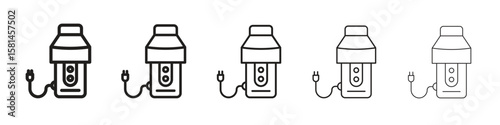 Garbage disposal icon simple editable stroke series pack. eps10
