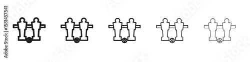 Foosball icon simple editable stroke series pack. eps10