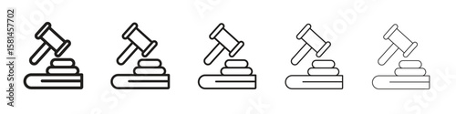 employment law icon simple editable stroke series pack. eps10