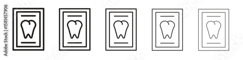 Dental X ray icon simple editable stroke series pack. eps10