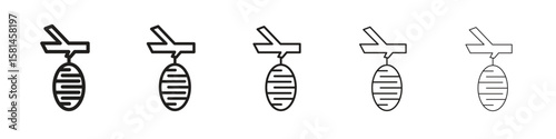 Cocoon icon simple editable stroke series pack. eps10