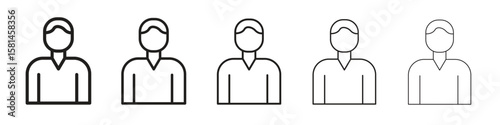Cashier icon simple editable stroke series pack. eps10