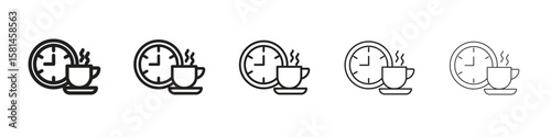 Break icon simple editable stroke series pack. eps10
