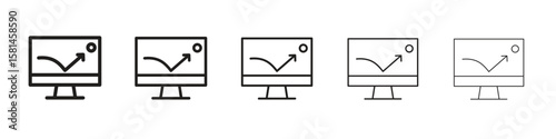 Bounce rate icon simple editable stroke series pack. eps10