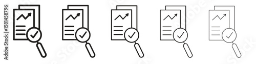 Auditors icon simple editable stroke series pack. eps10