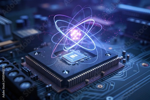 Quantum Computing Core: Abstract Future Technology Concept