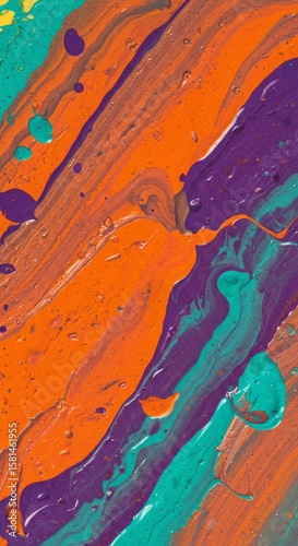 Vibrant, colorful painted wood textures create an artistic, grunge pattern perfect for vintage wallpaper designs