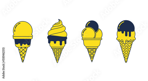 Ice Cone Icon Set