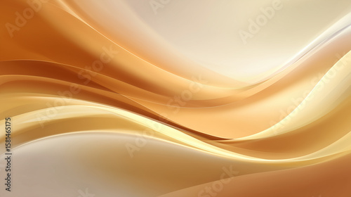 Elegant Golden Wave Abstract Background(優雅なゴールドウェーブ抽象背景)