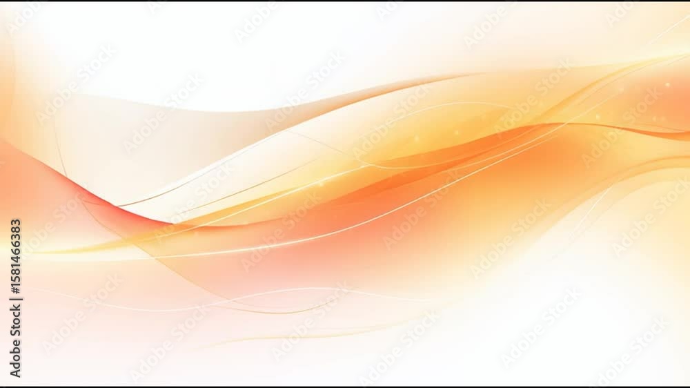  Soft Orange and Red Wave Background with Light Effects(柔らかなオレンジと赤のウェーブ背景（光効果付き）)