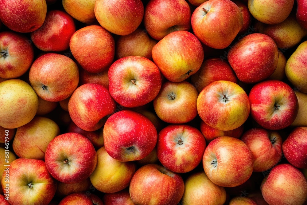 Close-up view of many red apples tightly packed together Close-up view of many red apples tightly packed together
