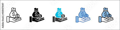 Profitability Icon Pack Multistyle Illustration