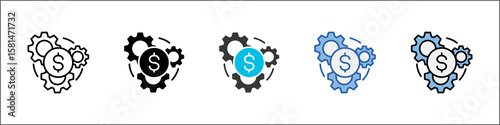 Operating Expenses Icon Pack Multistyle Illustration