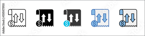 Cost Variance Icon Pack Multistyle Illustration
