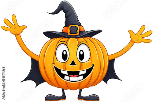 funny halloween pumpkin wit...