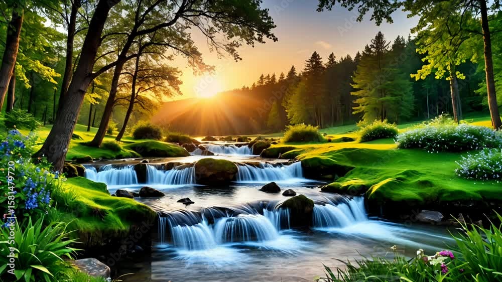 waterfall in the park