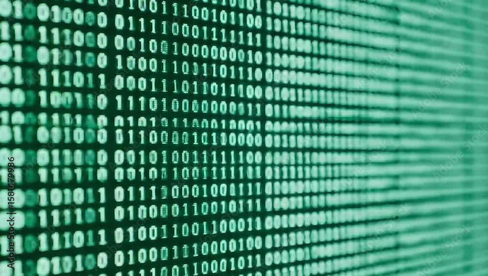 Binary code data technology digital information computer system