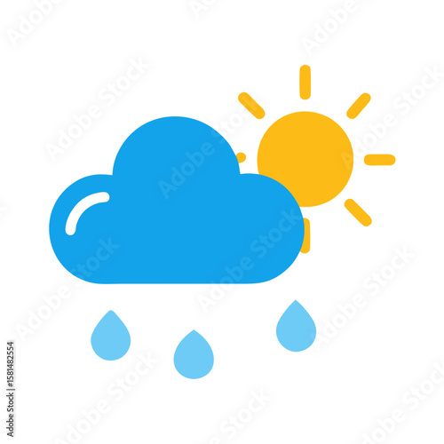 Minimalist Weather Icon Set Sun Cloud Rain Snow